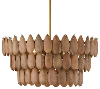 Capital Lighting 354441 Ravi 4 Light 25"W Chandelier - Light Wood / Patinaed
