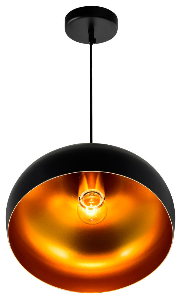 Dynamic 1 Light Down Pendant With Black Finish