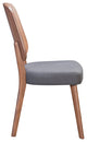 Alberta Dining Chair (Set of 2) Walnut & Dark Gray