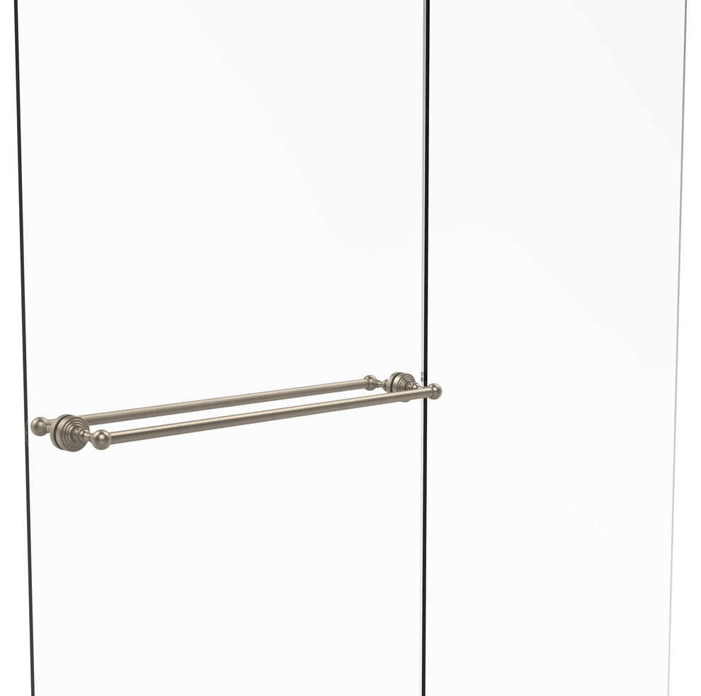 Waverly Place 30" Back to Back Shower Door Towel Bar, Antique Pewter