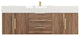 Madison 60" Wall Mounted  Single Sink Vanity with Reinforced Acrylic Sink, White Oak