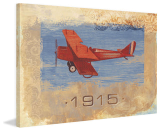 "Vintage Plane 1915" Painting Print on Wrapped Canvas