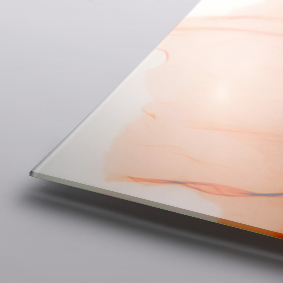 "Poppy Orange" Frameless Free Floating Panel Graphic Wall Art, 24"x24"
