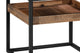 Ludgate Square End Table With Shelf, Acacia And Black Metal