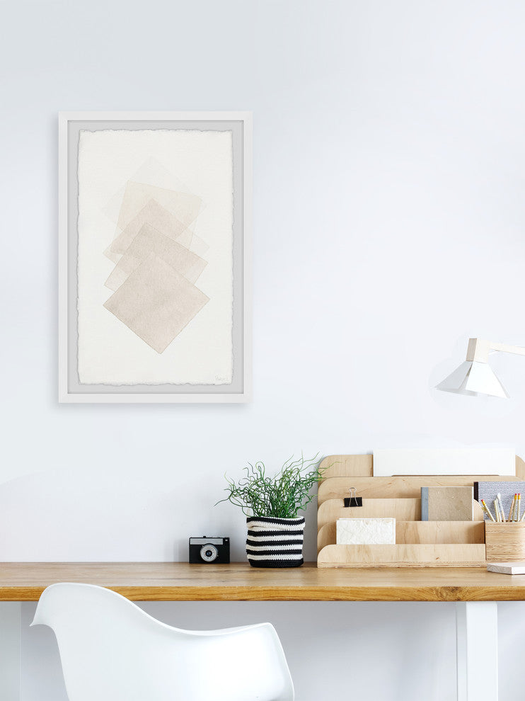 "Diamond Squares" Framed Painting Print, 30"x45"