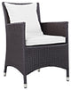 Convene Dining Outdoor Patio Armchair, Espresso White