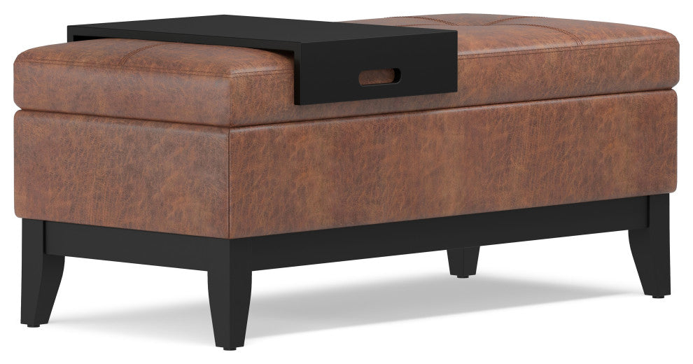 Oregon Storage Ottoman Bench with Tray