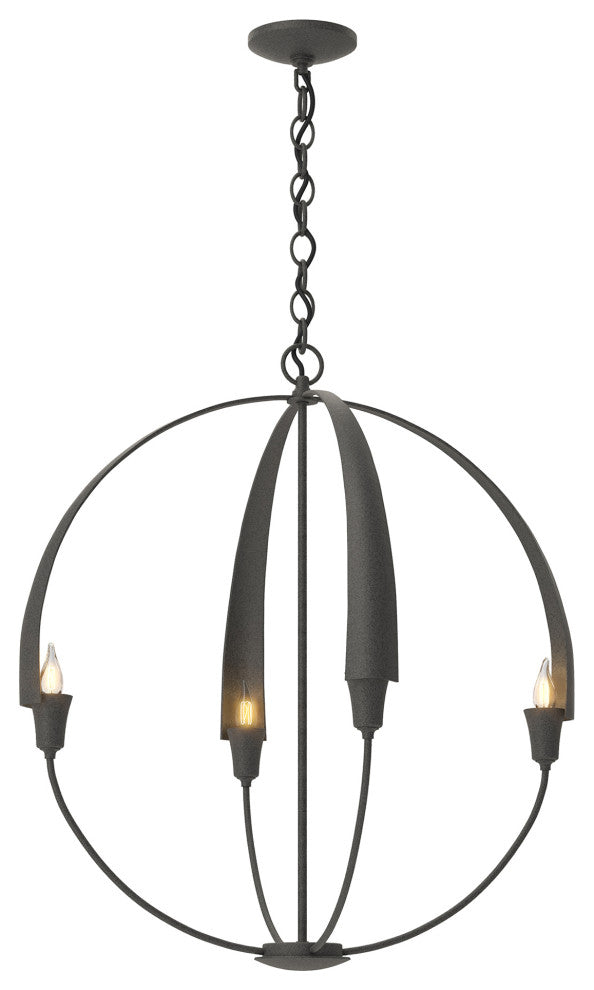 Cirque Large Chandelier, Natural Iron Finish