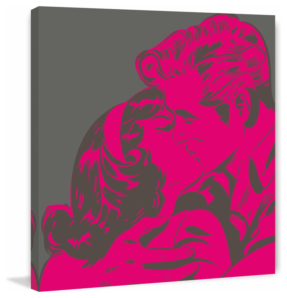 "Kiss" Print on Canvas