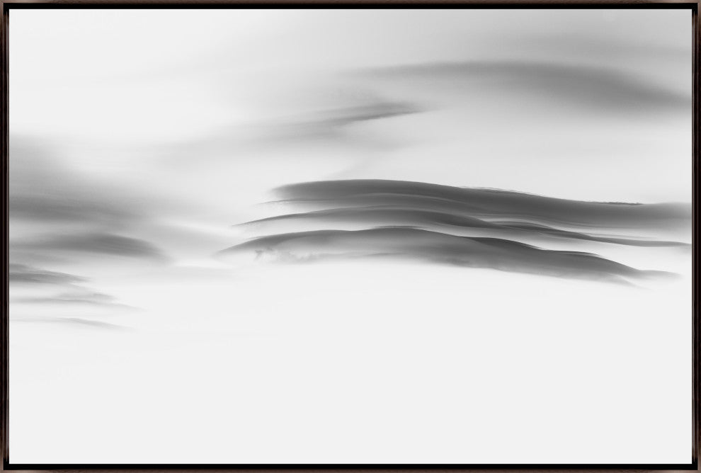36x24 Lenticular Clouds XVII, Framed Artwork, Espresso