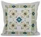 Jodhpur Border 4, Geometric Print Pillow, Green, 18"x18"