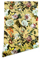 Deny Designs Marta Barragan Camarasa Floral Bouquet Wallpaper, Yellow, 2'x8'