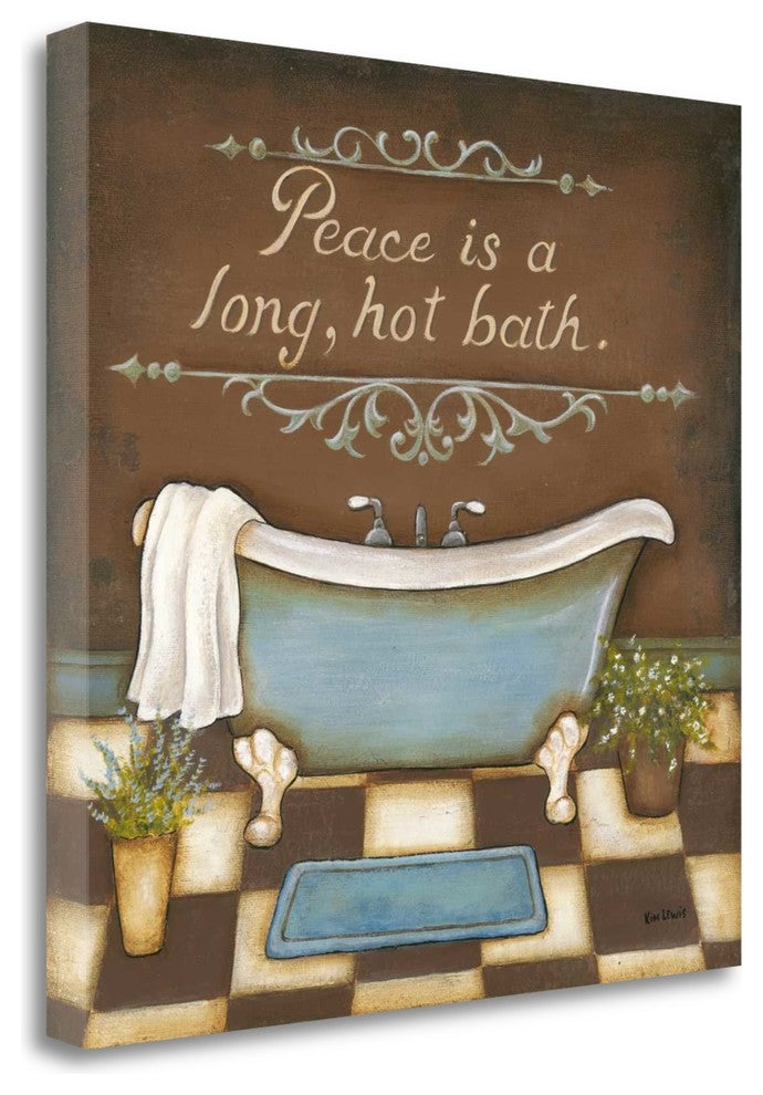 "Long Hot Bath" By Kim Lewis, Giclee Print on Gallery Wrap Canvas, Ready to Hang