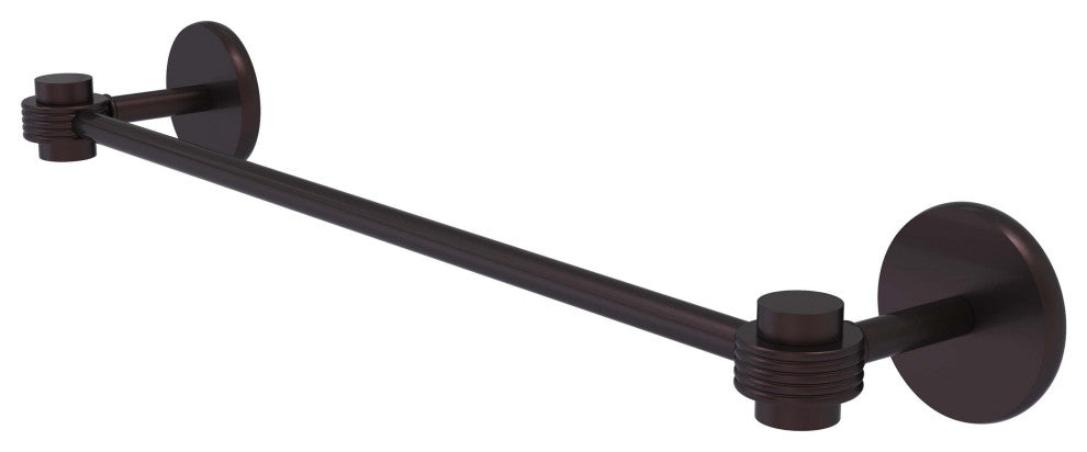 Satellite Orbit 1 24" Towel Bar With Groovy Accents, Antique Bronze