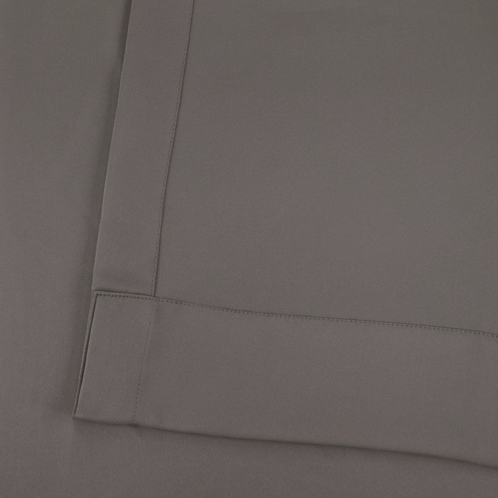 Neutral Gray Room Darkening Curtain, Set of 2, 50"x120"