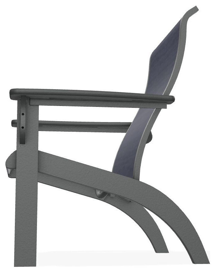 Adirondack Sling Outdoor Adirondack Armchair, Collect Indigo/Graphite