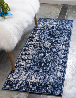Rug Unique Loom La Jolla Blue Runner 2' 7 x 10' 0