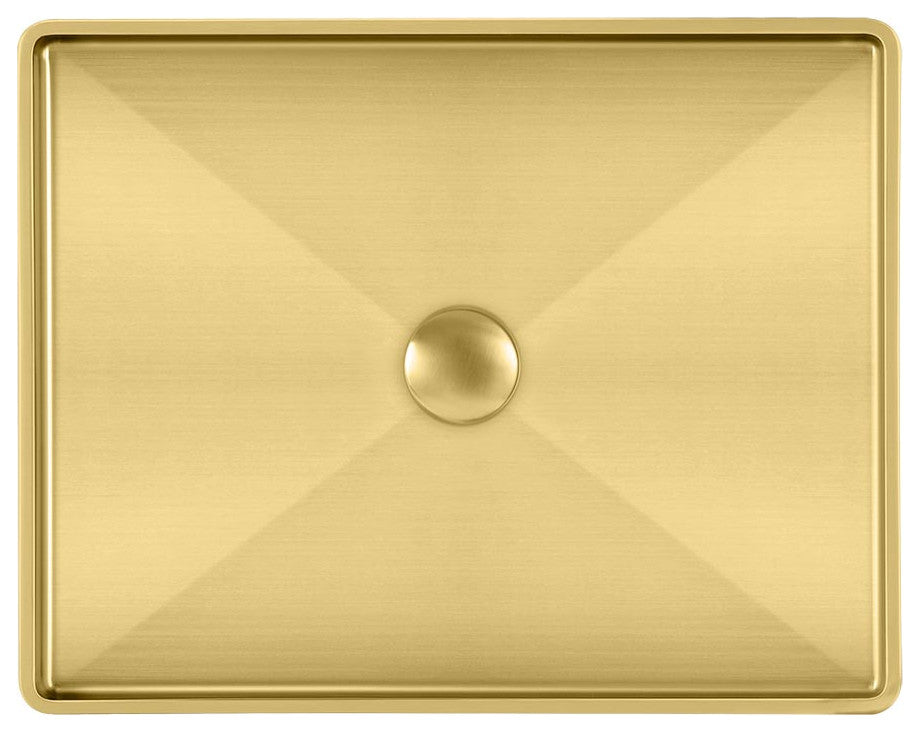 Whitehaus WHNPL1578-B Noah Plus Rectangular Kitchen Sink Set In Brass