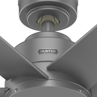 Hunter 52 inch Kennicott Matte Silver Damp Rated Ceiling Fan and Wall Control