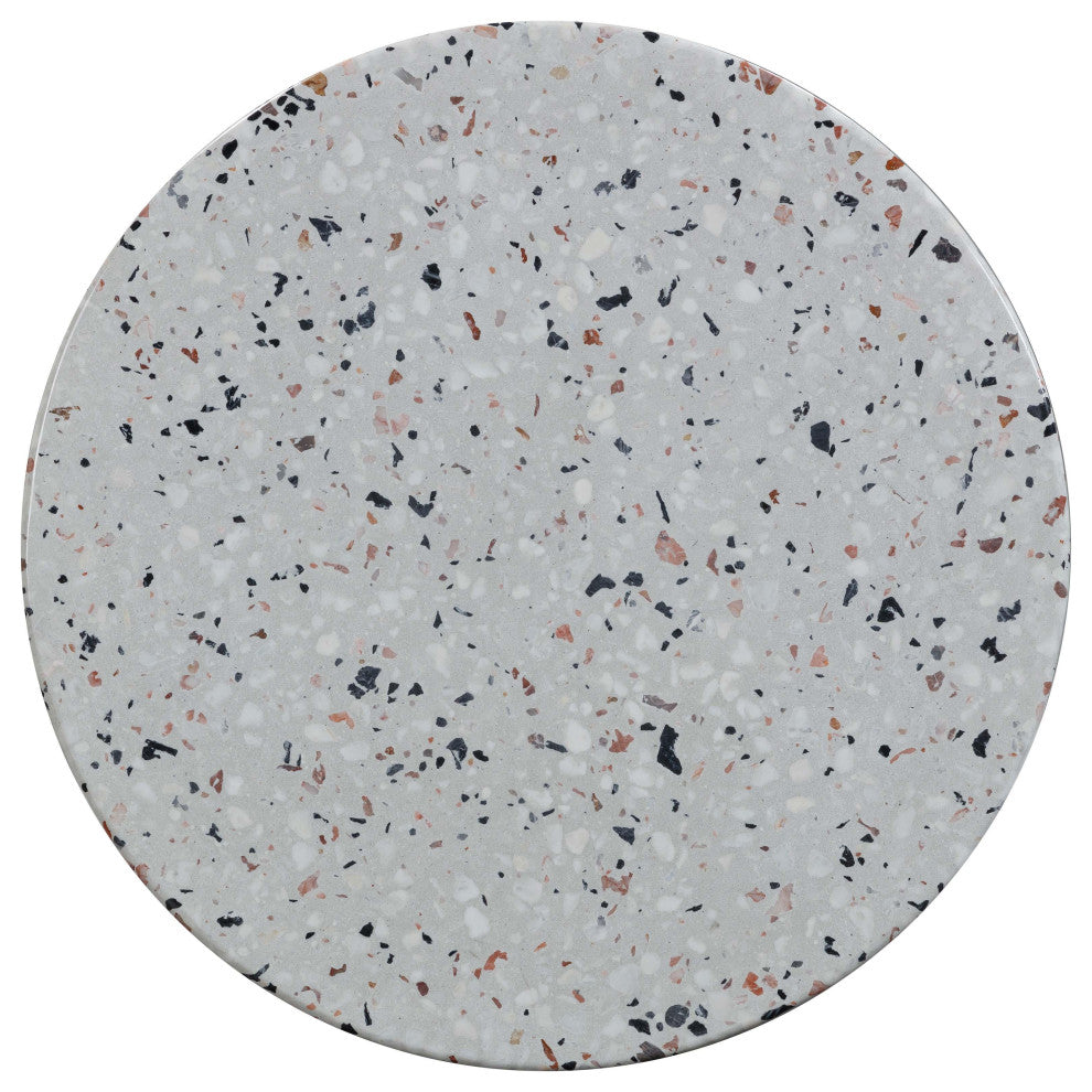 Clover Faux Terrazzo Indoor/Outdoor Round Side Table