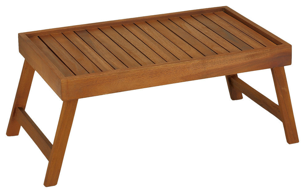Coco Bed Tray Table, Solid Teak Wood