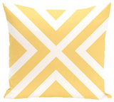 "x" Marks The Spot Stripes Print Pillow, Lemon, 20"x20"