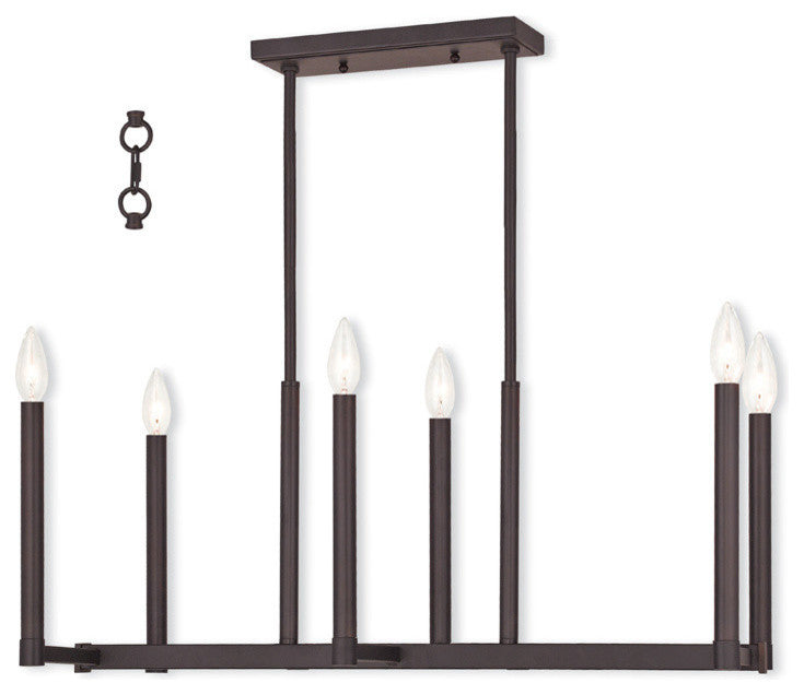 Linear Chandelier, Bronze