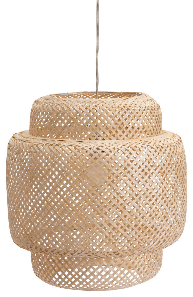 Pendant Ceiling Light Fixture, Wood, Natural, Kitchen Lounge Cafe Bistro Lobby