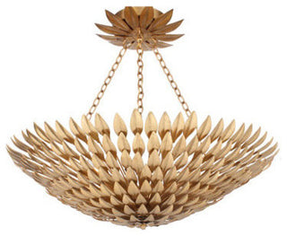 Crystorama 519GA_CEILING Eight Light Ceiling Mount Broche Antique Gold