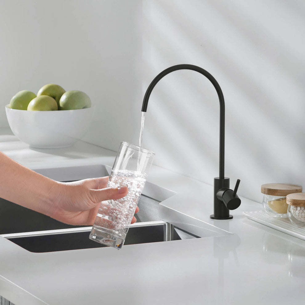 Circular Water Filtration Faucet, Matte Black