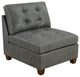 Living Room Armless Chair, Antique Gray