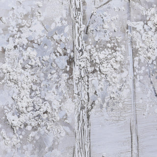 Silver Winter Textured Metallic Hand Painted Wall Art by Martin Edwards