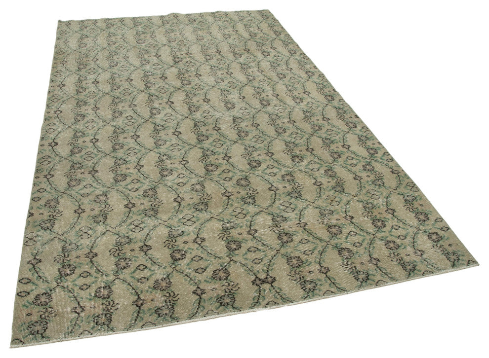 Rug N Carpet - Handwoven Turkish 5' 4'' x 8' 6'' Low Pile  Vintage Rug