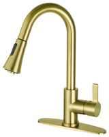 LS8723CTL Continental Single-Handle Pull-Down Kitchen Faucet, Brushed Brass