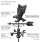 30" Square Coventry Vinyl Cupola, Black Aluminum Eagle Weathervane and Roof