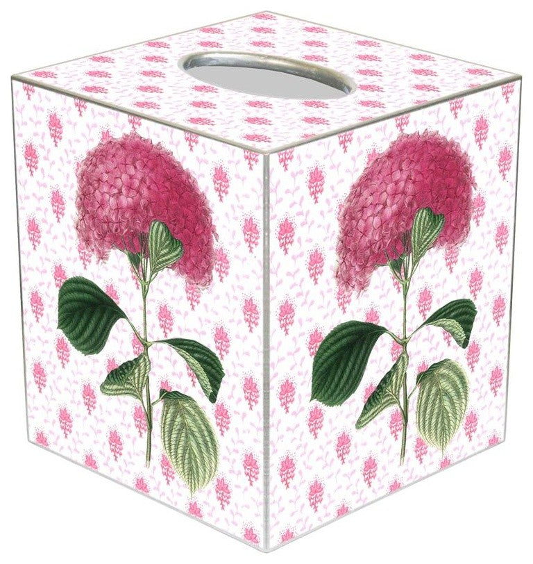 TB2438-Pink Hydrangea Tissue Box Cover