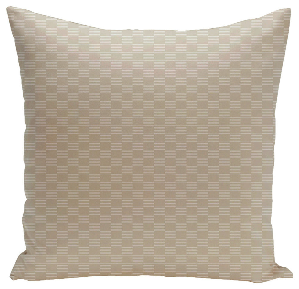 Geometric Decorative Pillow, Oatmeal, 20"x20"