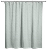 Green Quatre on Blue 71x74 Shower Curtain