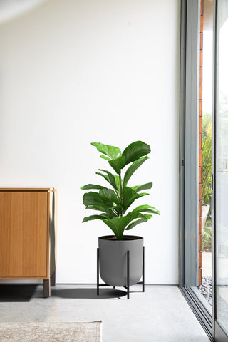 Veradek Mason Series Raised Kona 15" Planter With Stand Grey