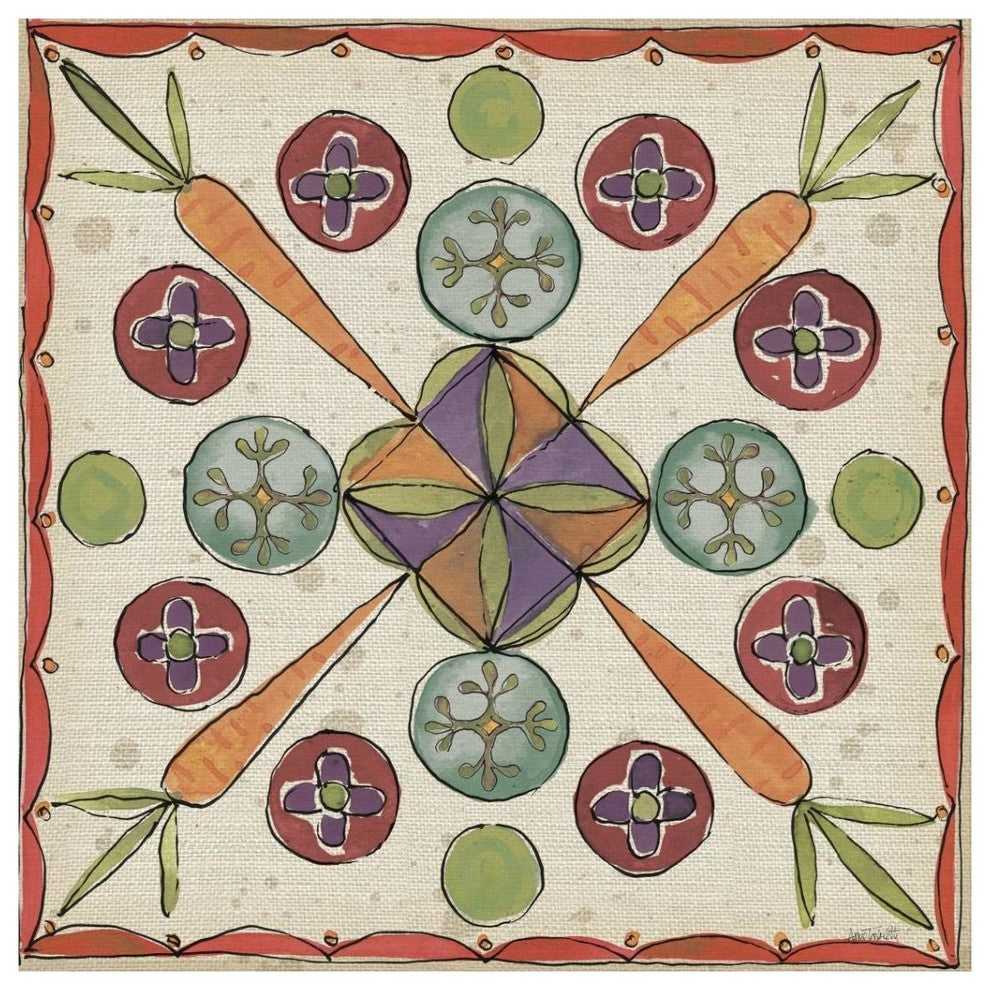 "Farmers Feast Tiles I" Digital Paper Print by Anne Tavoletti, 38"x38"