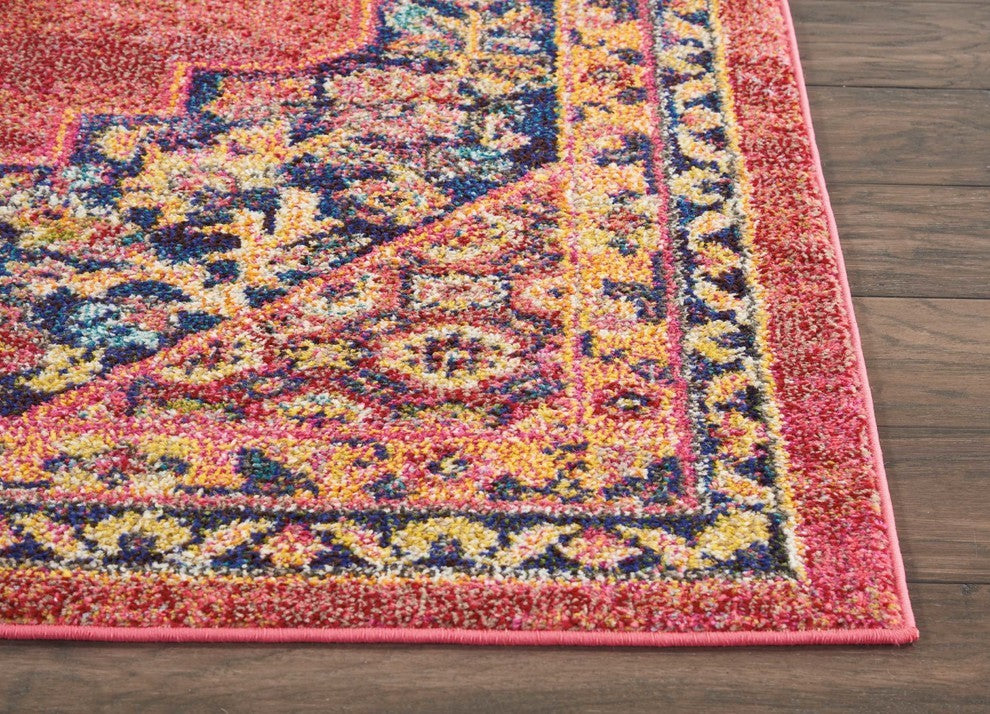 Nourison Passionate Pink Flame Area Rug, 6'7"x9'6"