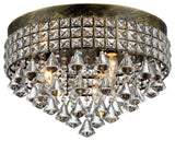 Melly 3-Light Antique 16" Crystal Chandelier
