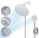 Full Metal Round Hand Shower, High Pressure 8'' Stainless Steel Rain Shower Set, Brushed Nickel