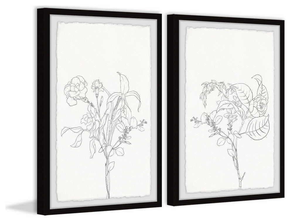 Radiant Flowers Diptych, Set of 2, 8x12 Panels