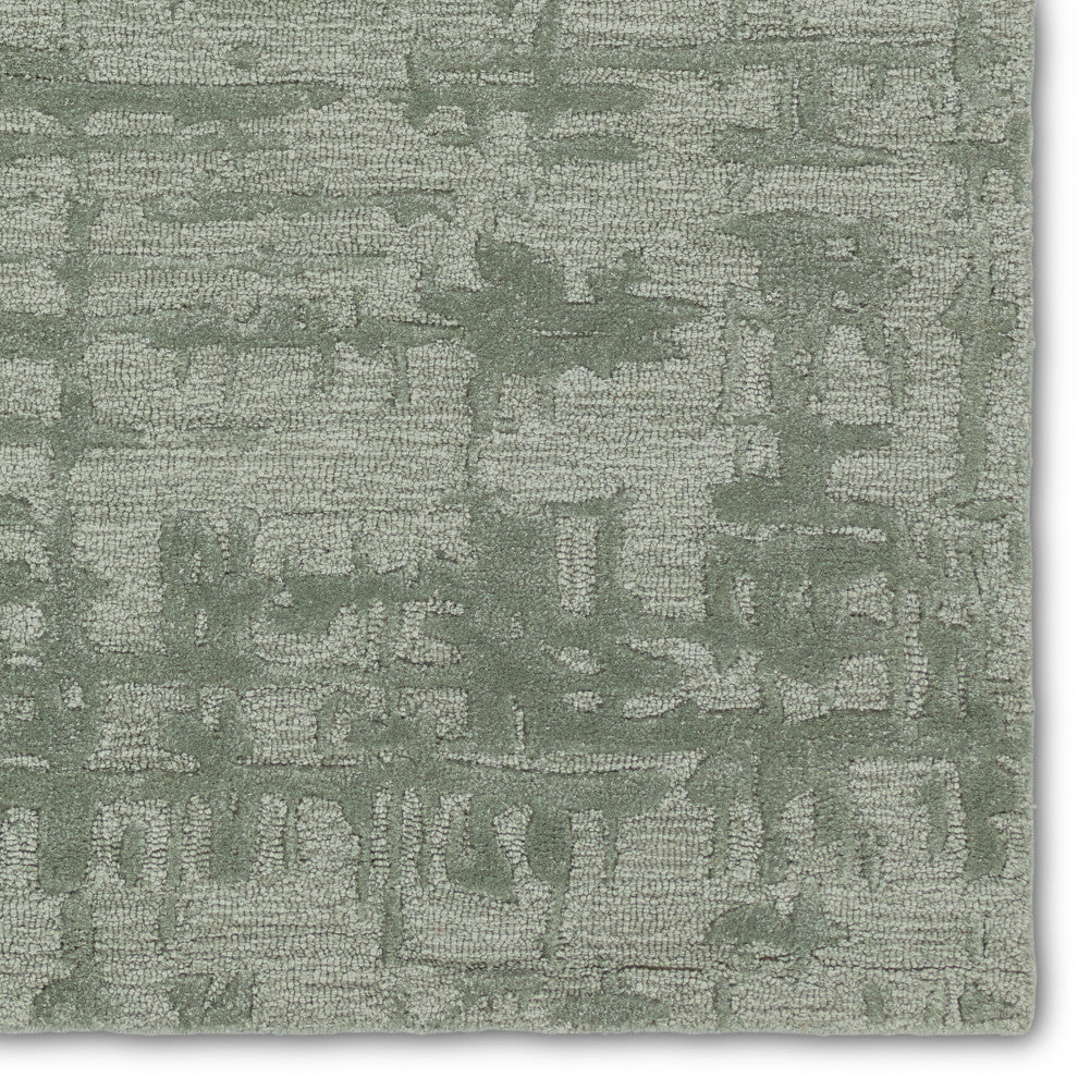 Igneous Handmade Abstract Sage Area Rug 5'X8'