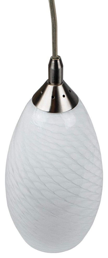 7" Pendant Light, Art Glass Shade, Hanging Light Fixture