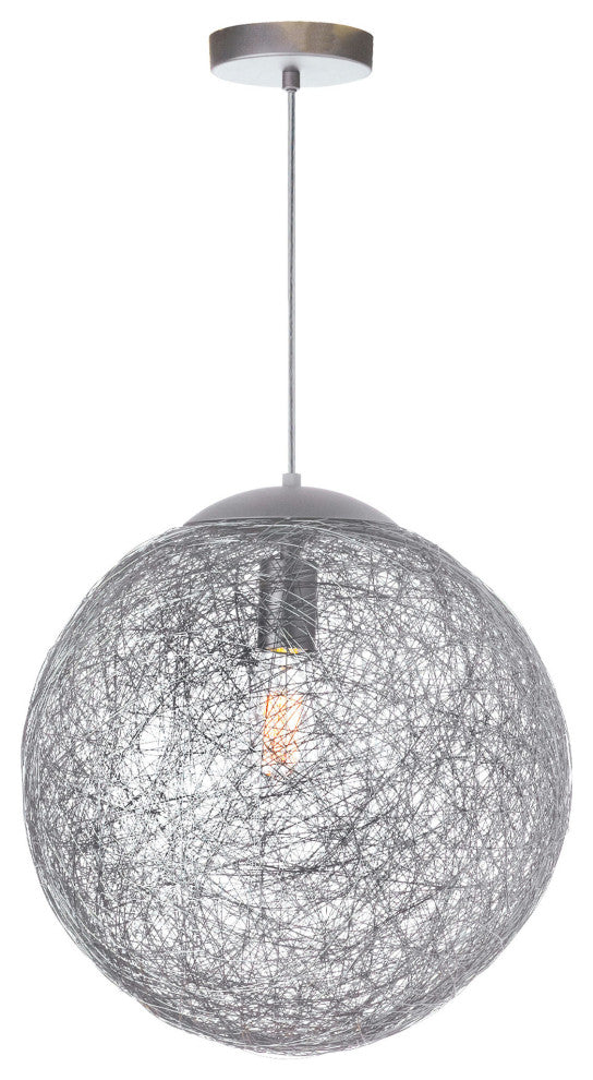 1 Light Incandescent Pendant, Aluminum