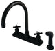 Kingston Brass Centerset Kitchen Faucet, Oil Rubbed Bronze