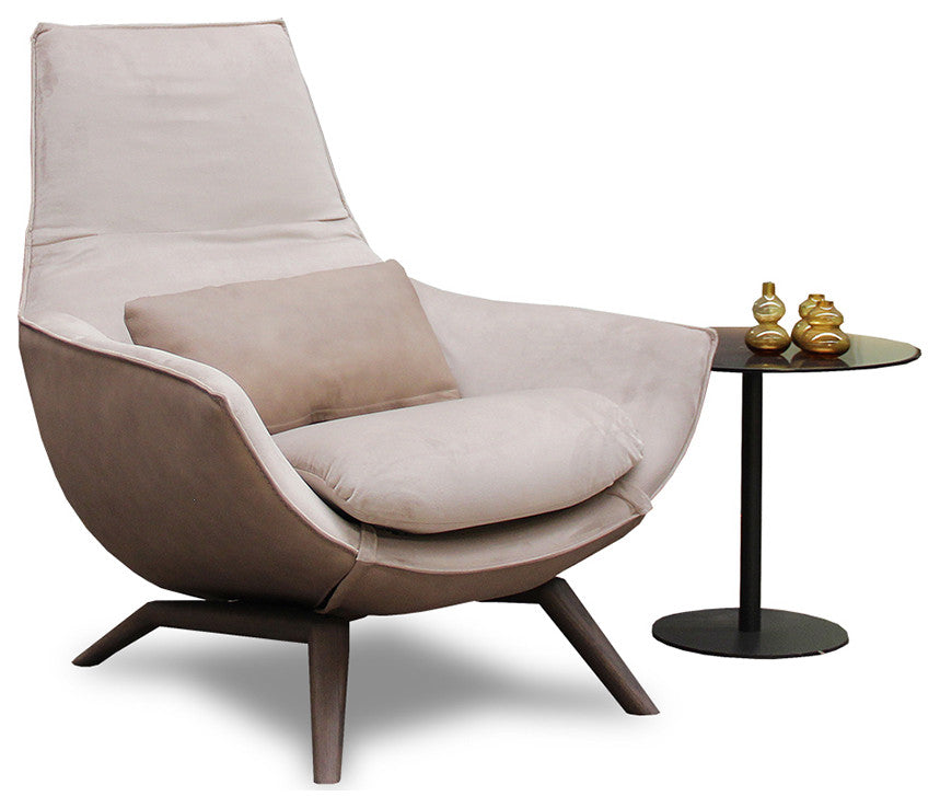 Nativa Interiors Matteo Geniune Leather Chair, Charcoal