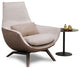 Nativa Interiors Matteo Geniune Leather Chair, Charcoal